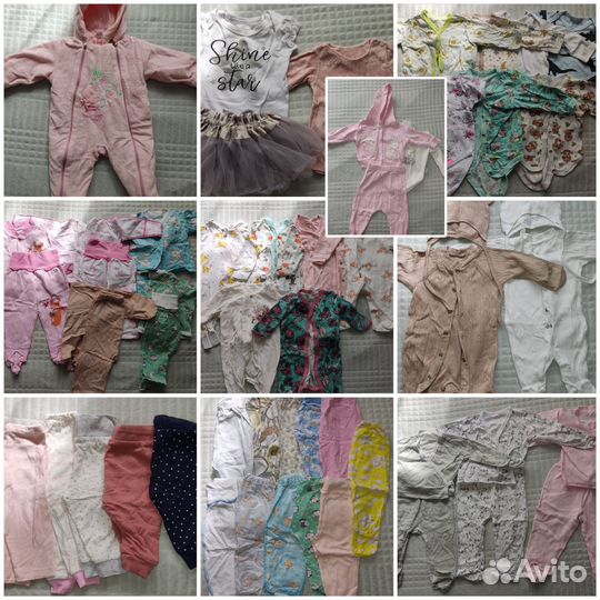 Вещи для девочки 56 62 р пакетом