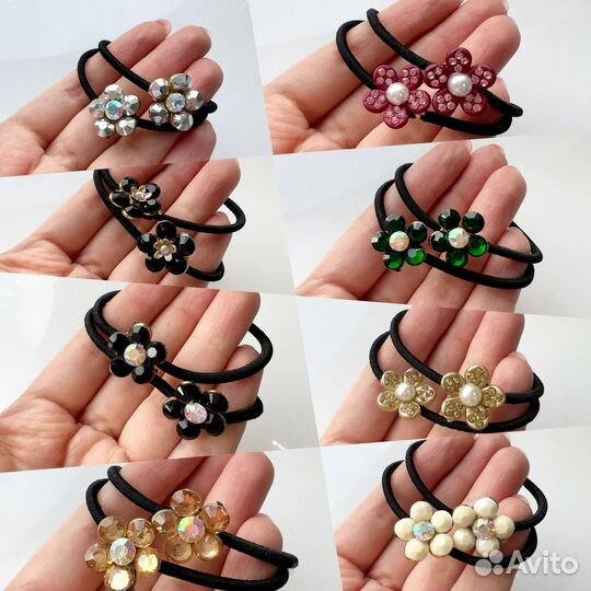 Резинки для волос, детские заколки, цветок бантики