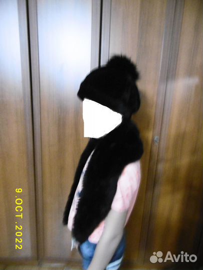 Меховой берет и меховое манто воротник под норку