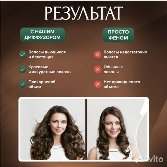 Диффузор для фена, насадка для кудрявых волос