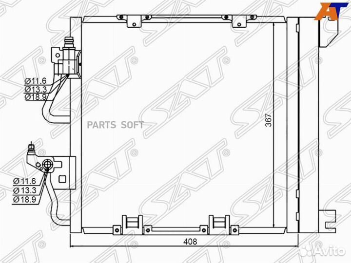 Радиатор кондиционера Опель Зафира B 05