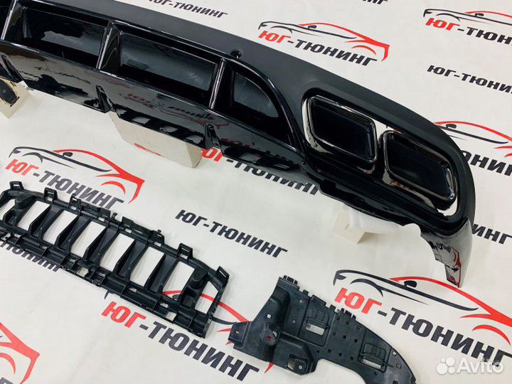 Диффузор black насадки C coupe C205 AMG 2014+