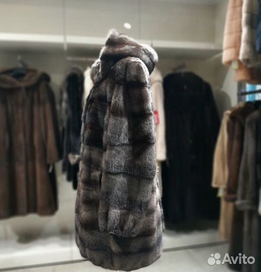 Шуба норковая с капюшоном 54 56 размер