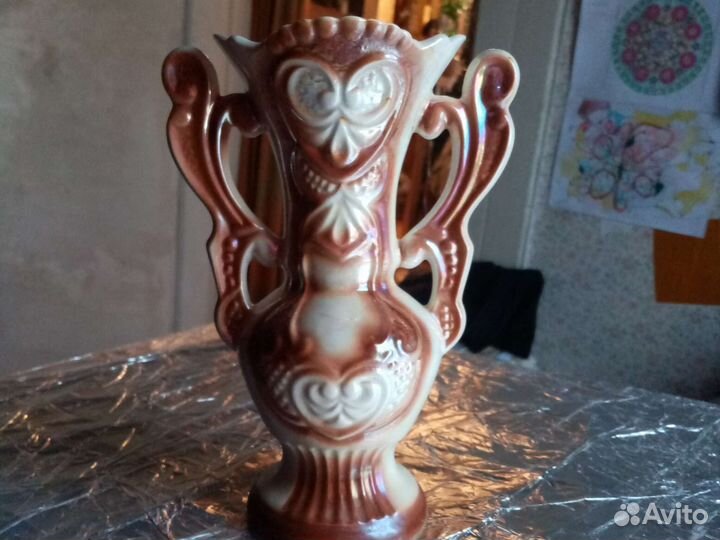 Ваза с ручками, советская без клейма