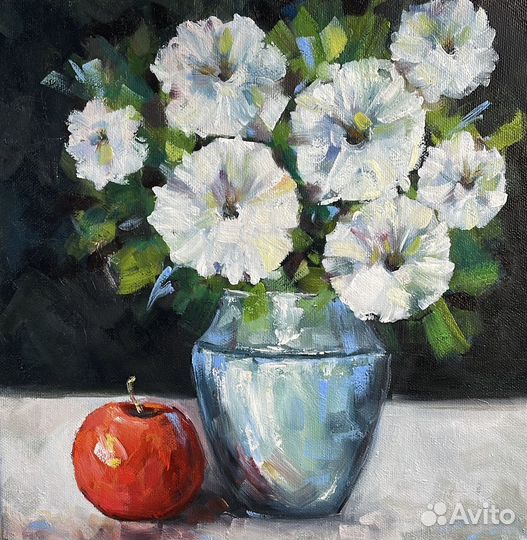 Картина маслом цветы