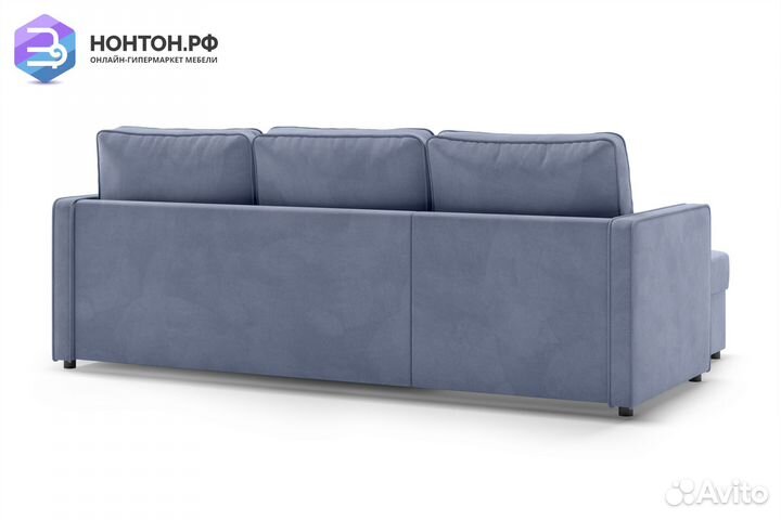 Диван угловой тик-так Модо светло-серый