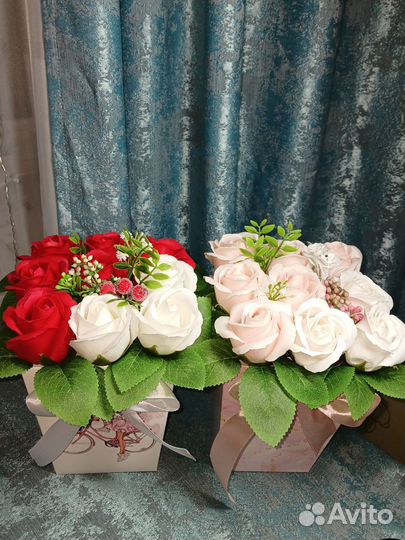 Букет из мыльных роз