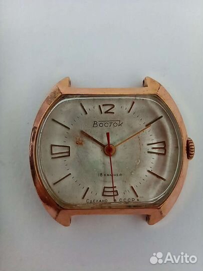 Часы СССР Восток 2209 Редкий корпус Au. Обслужены