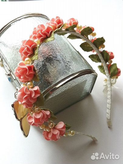 Ободок для волос ручной работы