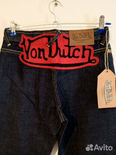 Джинсы женские клеш Von Dutch y2k