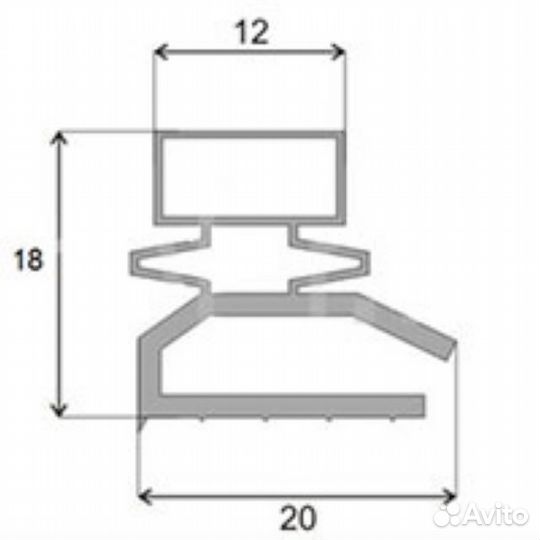 Уплотнитель холодильника Ока-6 М 280х570 мм