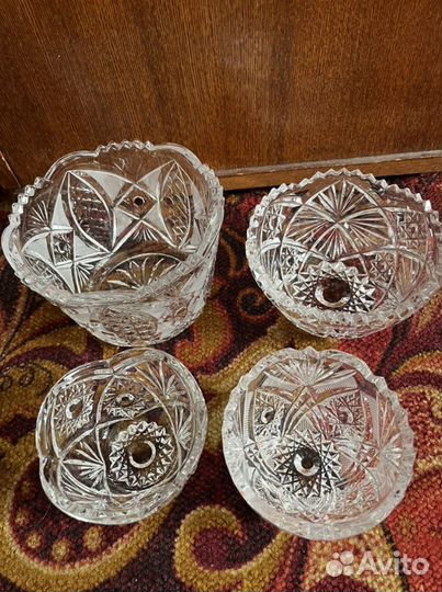 Конфетницы хрустальные
