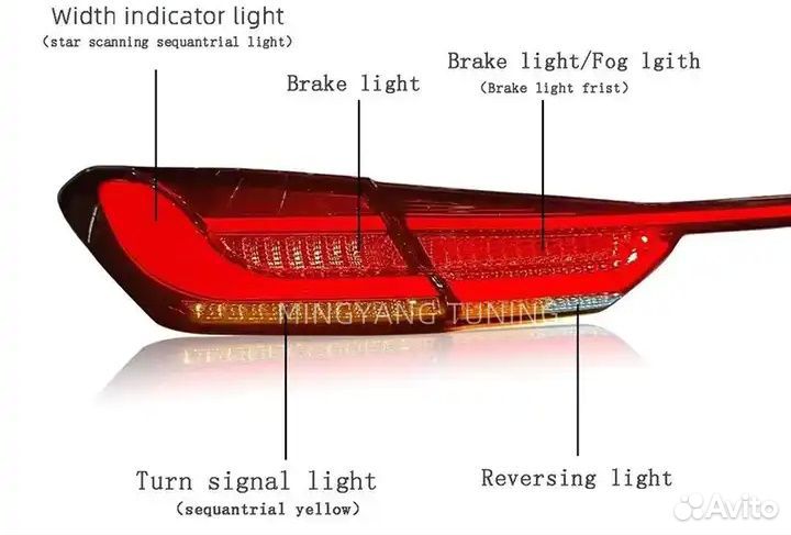 Задние фонари toyota camry V70 2018-2022