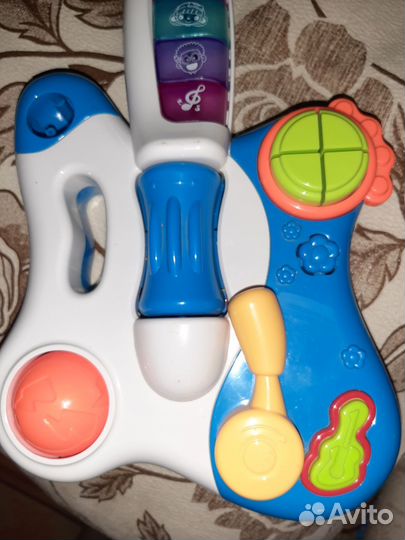 Гитара игрушечная весёлая рабочая