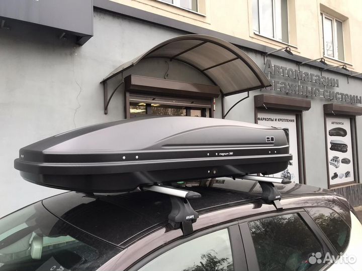 Автобокс Евродеталь Магнум 390 л черн карбон