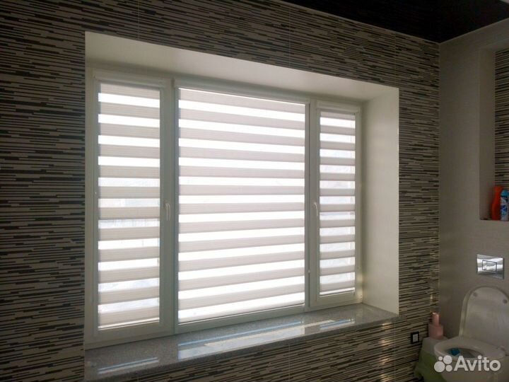 Рулонные Кассетные шторы с направляющими