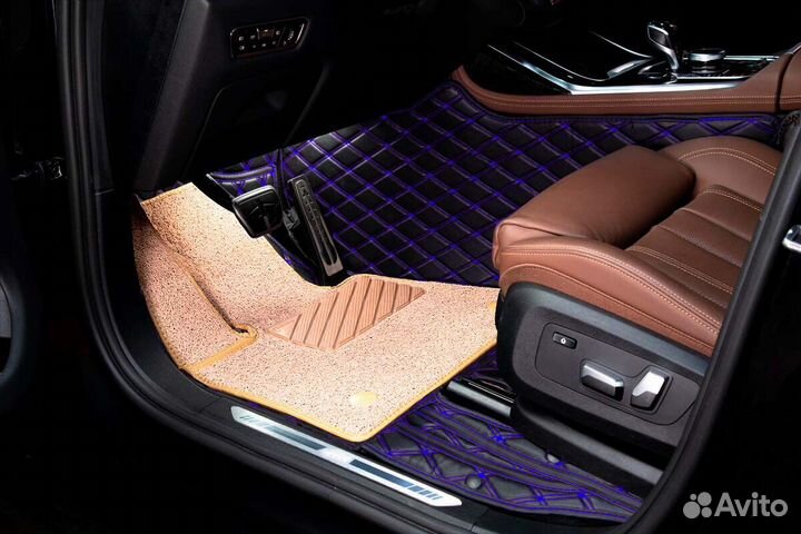 3D Коврики Mercedes ML W163 Экокожа Салон Багажник
