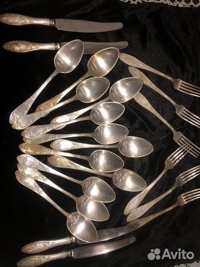 Столовый набор мельхиор