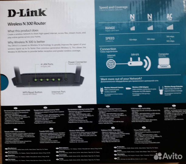 Роутер D-Link N300 DIR-615
