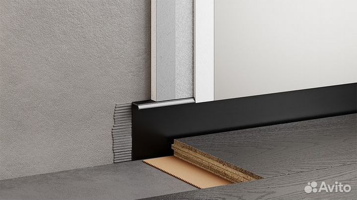 Скрытый плинтус напольн. анодиров-ый 3 м