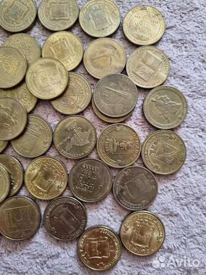 Лот десять рубл.Юбилейные