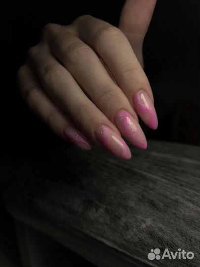 Наращивание ногтей маникюр покрытие гель лак