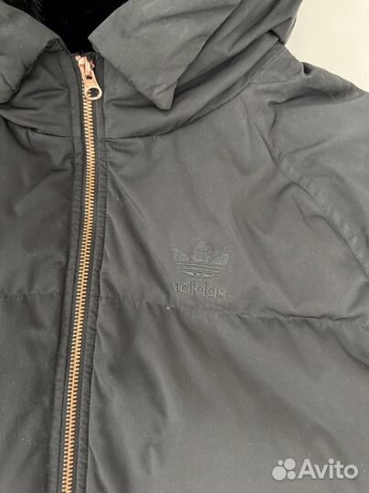 Пуховик Adidas бомбер Оригинал длинный женский