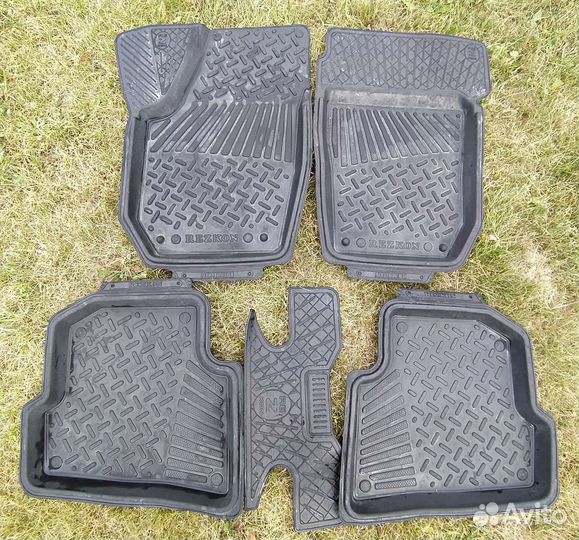 Коврики салона резиновые Шкода фабиа 2 комплект