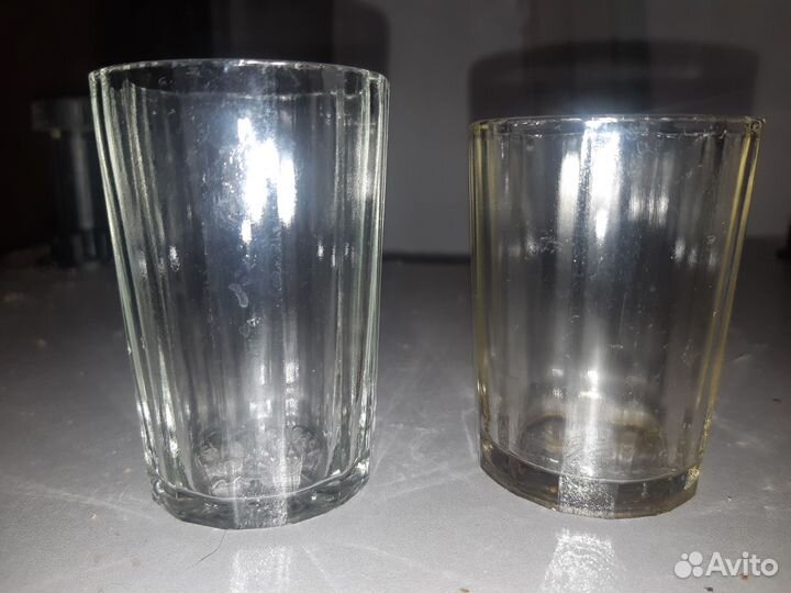 Аптечный пузырёк и граненые стаканчики (маленькие)