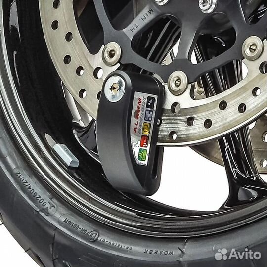 Противоугонный замок на тормозной диск с сигнализ