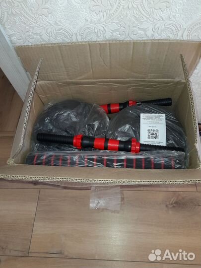 Новые гантели 24кг+штанга