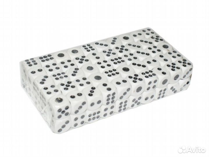 Кубик игровой белый №14 26023