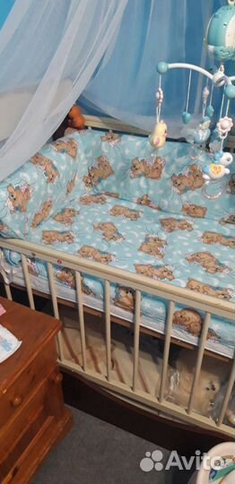 Бортики и балдахин на детскую кроватку