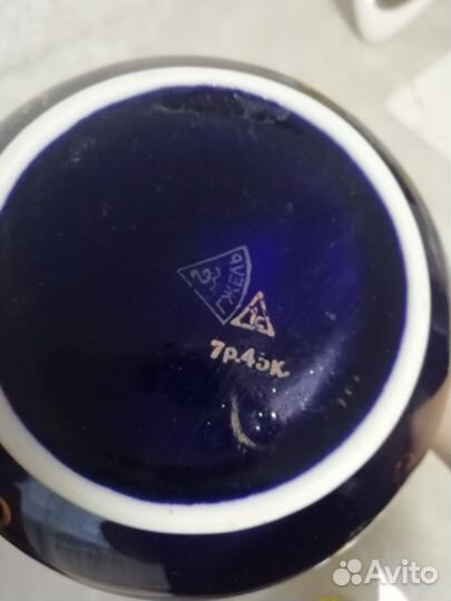 Гжель чайный набор чайник кружки сервиз