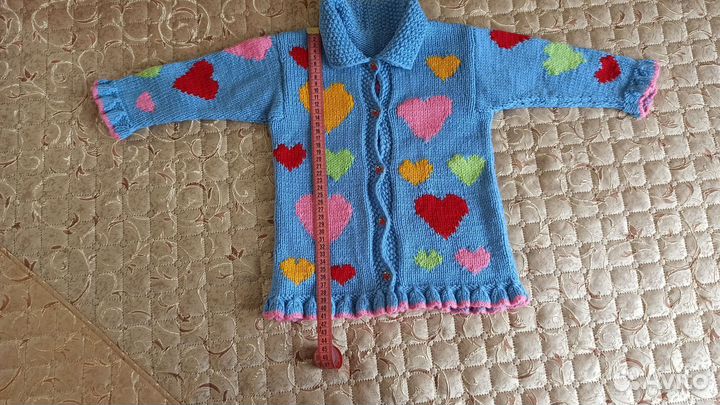 Кофта для девочки вязаная ручной работы