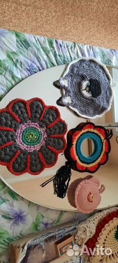 Салфетки ручной вязки вышивка