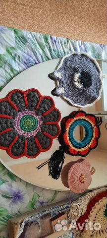 Салфетки ручной вязки вышивка