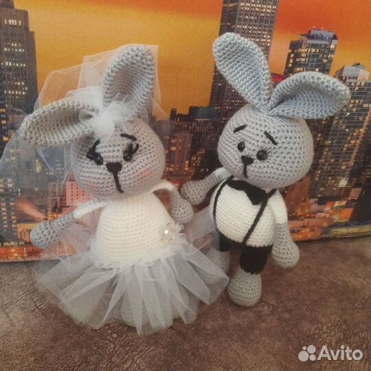Повторю на заказ игрушка заяц жених и невеста