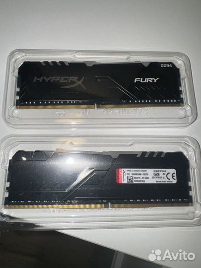 Kingston hyperx fury ddr4 3200 мгц 2x8gb