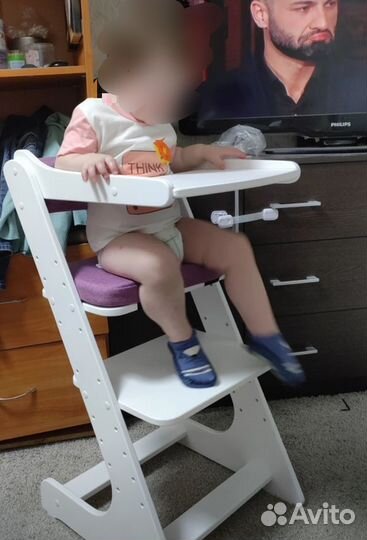 Детский растущий стул с мягкой накладкой