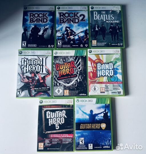 Guitar hero / Rock Band диски xbox 360
