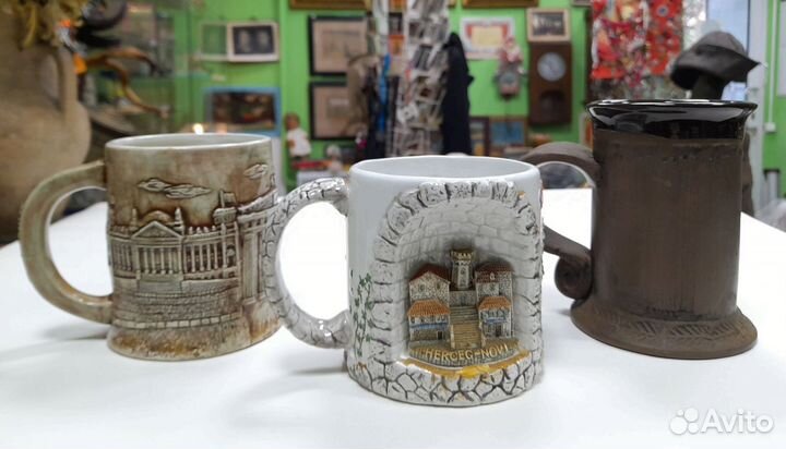Сувенирные фарфоровые керамические кружки Города