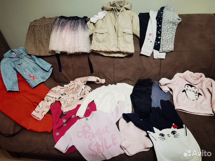 Вещи 74-80 и обувь 19-22 для девочки