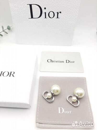 Серьги пусеты Christian Dior