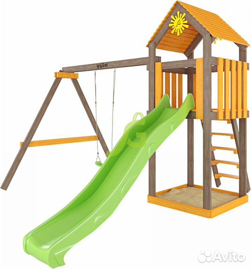 Детская площадка с качелей и горкой