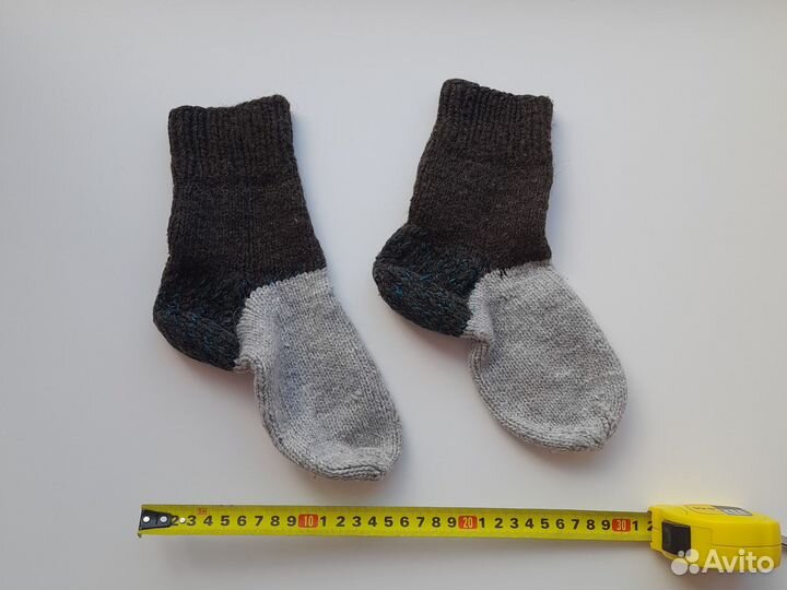 Носки шерстяные вязаные детские, 20см по стельке