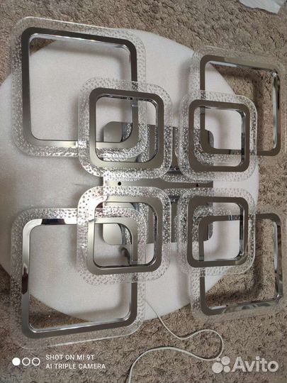 Люстра светодиодная хром