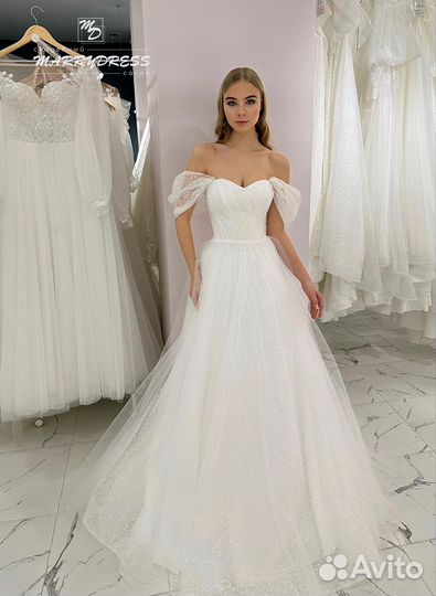 Свадебное платье нежное воздушное