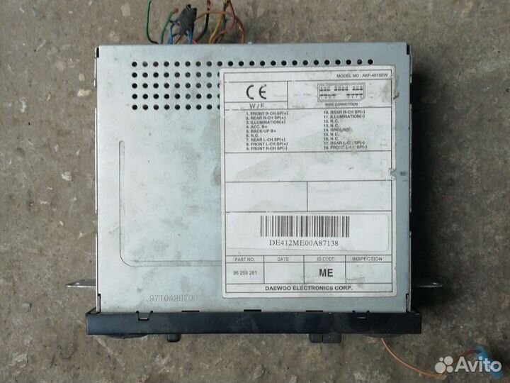 Магнитола на matiz штатная