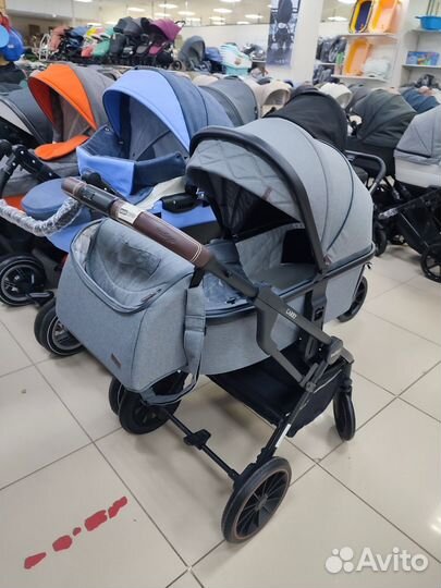 Коляска 3 в 1.индиго карри
